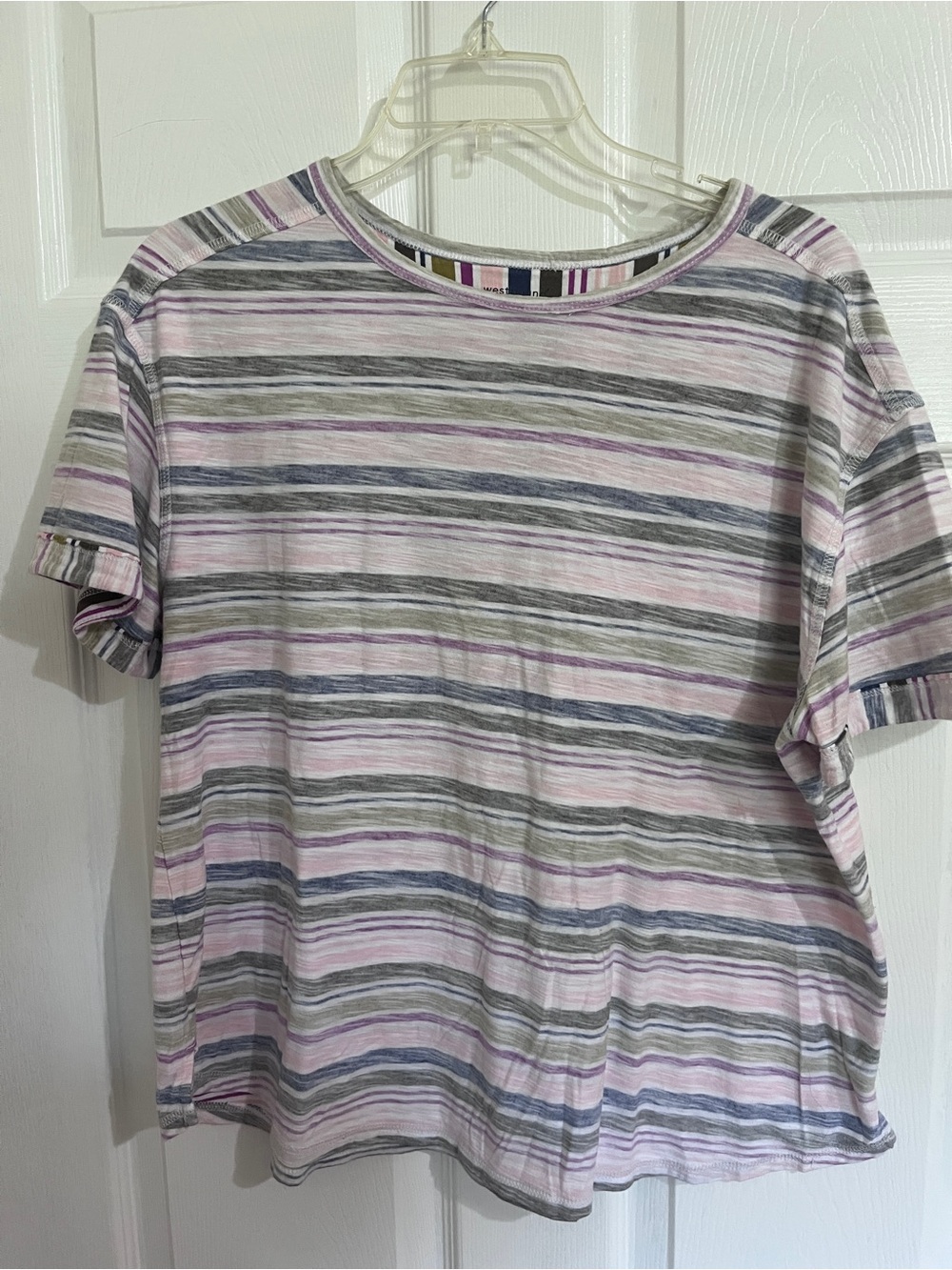 Westbound Multicolor Vertical Stripe Tee
